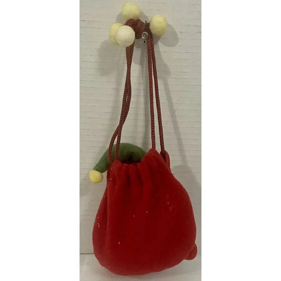 Snowman With Green Hat And Green‎ Scarf Gift Bag Ornament ￼Christmas 10” Hanging - Picture 2 of 3